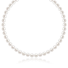 14k Yellow Gold Necklace with White Freshwater Cultured Pearls (6.0mm to 6.5mm)