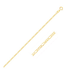 14k Yellow Gold Figaro Anklet 1.5mm