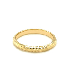 14k Yellow Gold Textured Comfort Fit Wedding Band(2.50 mm)