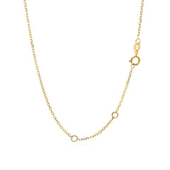 14k Yellow Gold 17 inch Necklace with Round Onyx