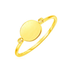 14k Yellow Gold Ring with Polished Oval