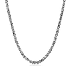 14k White Gold Solid Round Box Chain (2.50 mm)